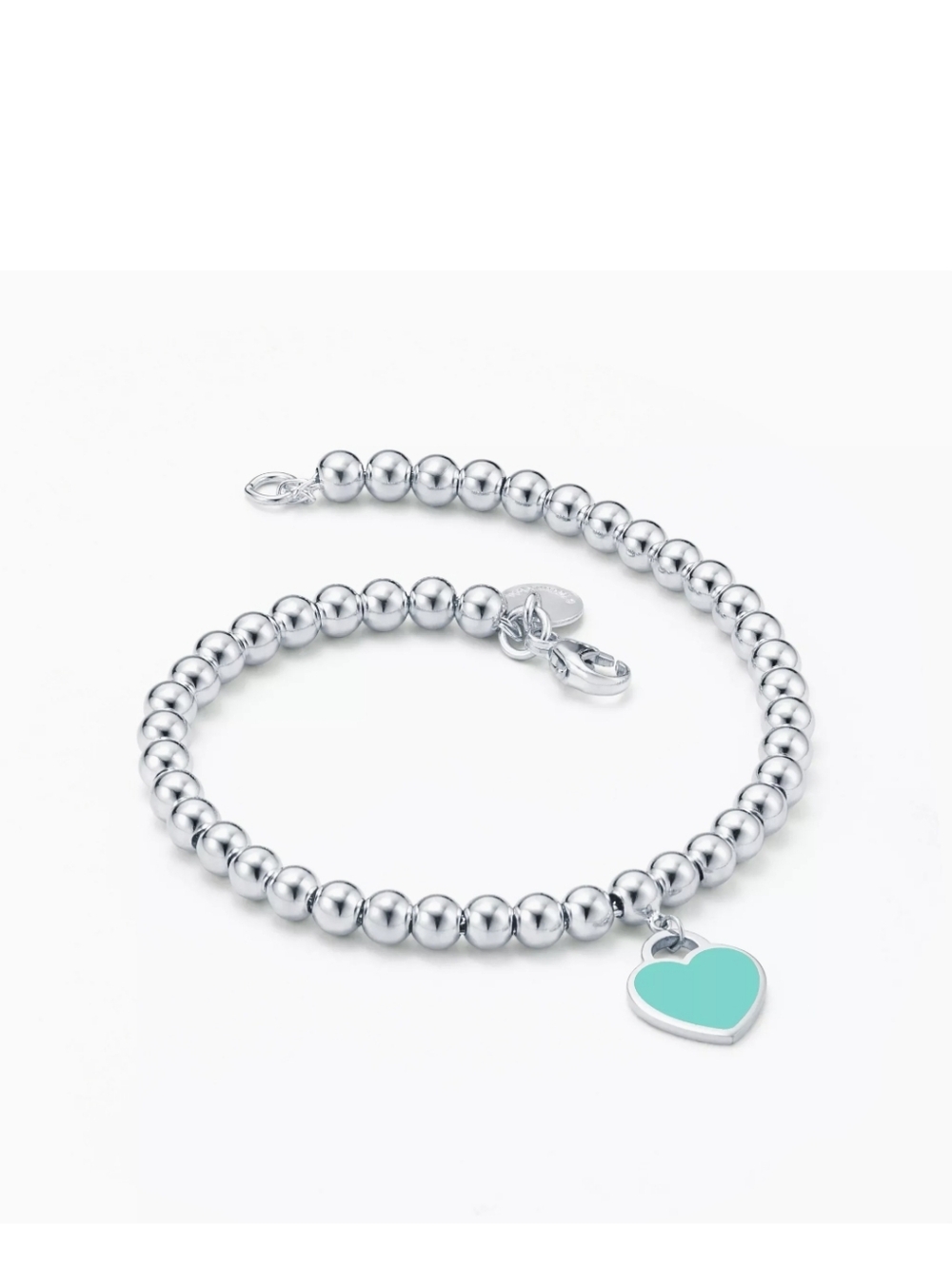 Tiffany & Co Sterling Silver Return To Blue Heart Bracelet